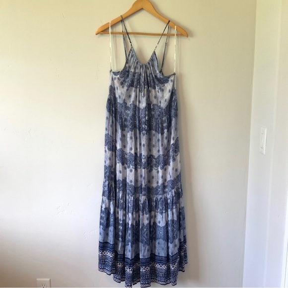 Revolve Somedays Lovin Open Eyes Tiered Maxi Dress Size Large NWOT - Picture 7 of 16
